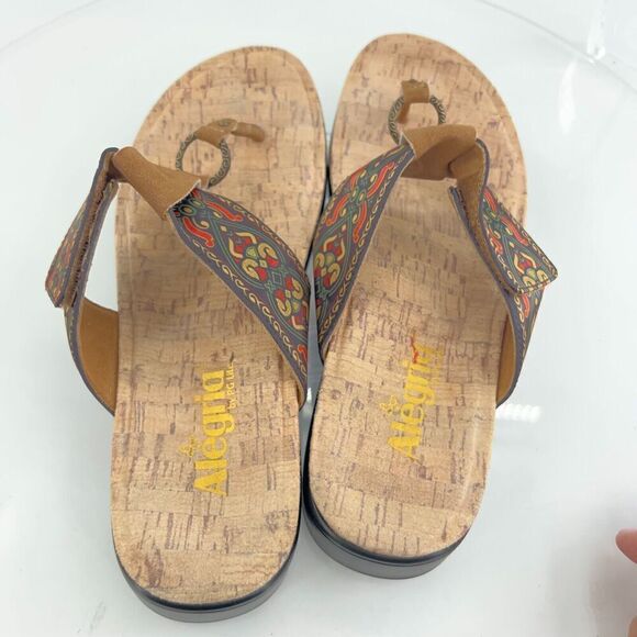 Alegria Women Moxi Sandal Size 40 10 Free Spirit Saddle Platform Slide Thong - Picture 11 of 14
